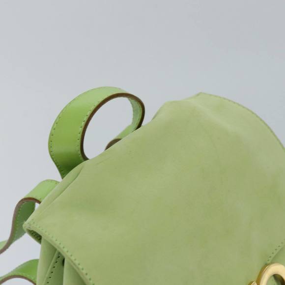 Salvatore Ferragamo Gancini Backpack Leather Green Auth yk14012 - Picture 6 of 16